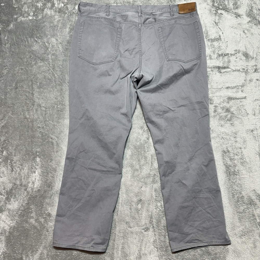 Polo Ralph Lauren Pants Mens 40x30 Gray Stretch 5 Pocket Chino Twill Casual
